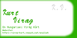 kurt virag business card